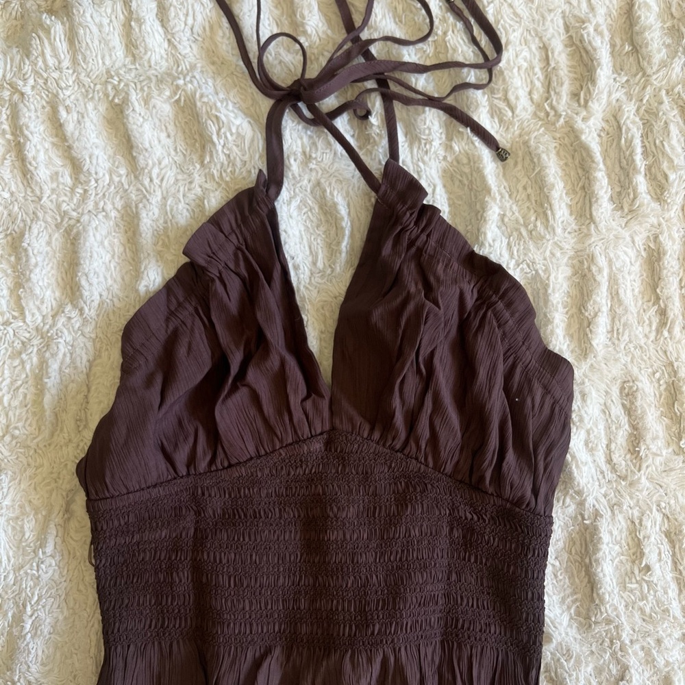 Mustard Seed Chocolate Smocked Halter